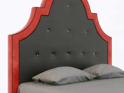 modern bed 3D model buy