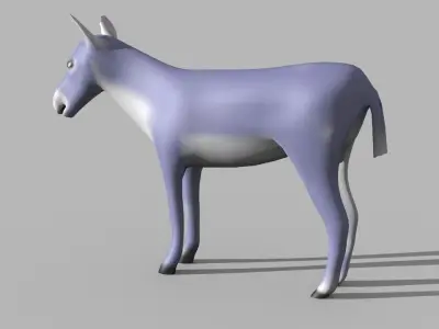 donkey Low-poly 3D model