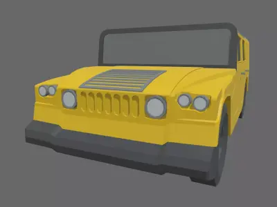 Low Poly Off Road Car 01 Low-poly 3D model