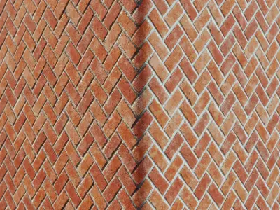 Brick-Diagonal-4Color 4k Texture