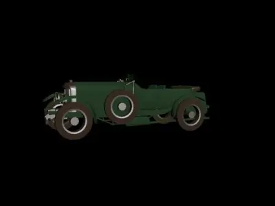 old green car Free 3D model