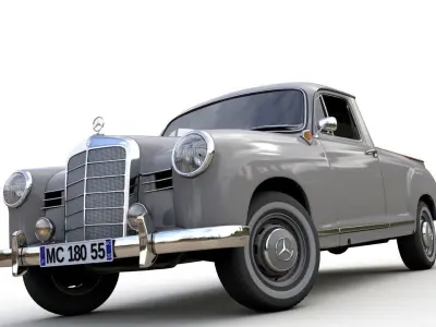 Mercedes-Benz 180D w120 Ponton Pickup 1958 3D model