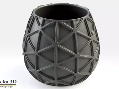 TRINAGULAR POT AND DODECAHEDRON POT 3D print model