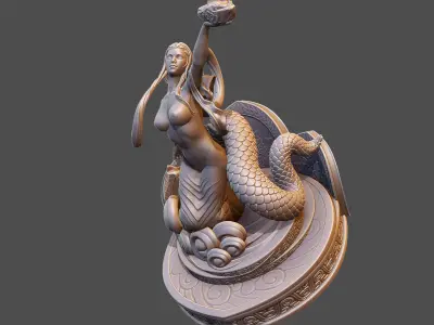  Nuwa mends the sky high model statue 3D model