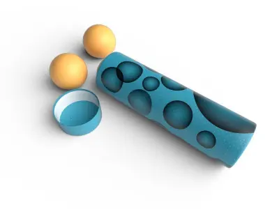 Ping Pong Ball M03 Low-poly 3D model