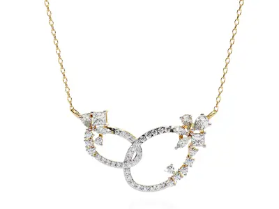 Diamond Necklace 360 animation renders 3dm stl details 3D print model