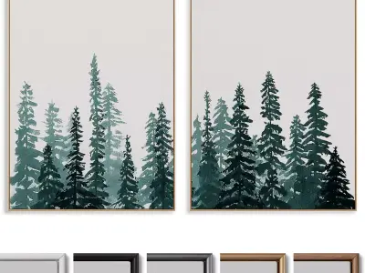 Abstract Painting Frame set 3D model 219