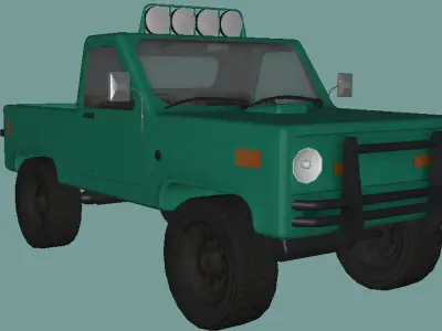Pickup Car Low-poly 3D model