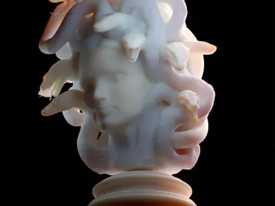 Medusa Bust Mythological Gorgon Head  3D print model