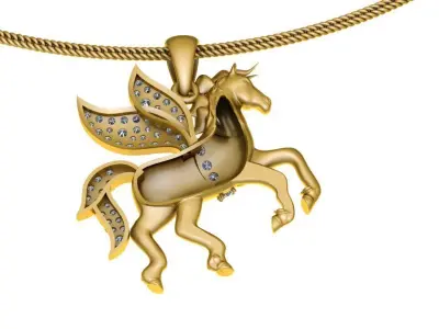  Horse pendant 3D print model 3D print model