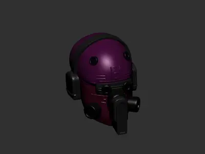 helmet high poly sculpt 3d printable  3D model 19