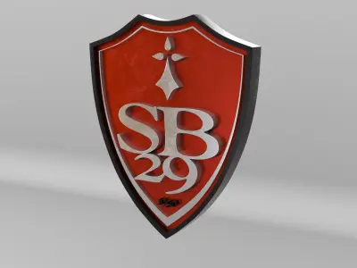Stade Brestois 29 Team Logo 3D model