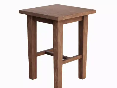 Wooden Chair 03 Low-poly 3D model