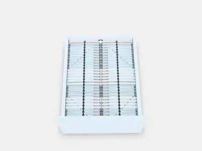 MALM Bed frame high w 4 storage boxes 27 Low-poly 3D model