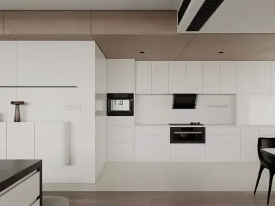 Modern living room dining room interior scenes 315 3D model