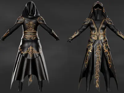 Royal Assassin Robe low poly Low-poly 3D model