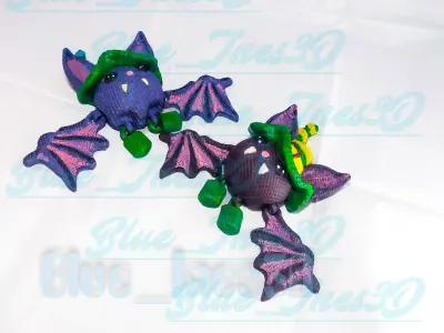 CROCHETD KNITTED SPOOKY BAT PRINT IN PLACE 3D print model