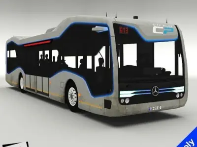 Mercedes-Benz Future Bus Low-poly 3D model