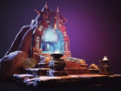 altar realism PBR  Low-poly 3D model