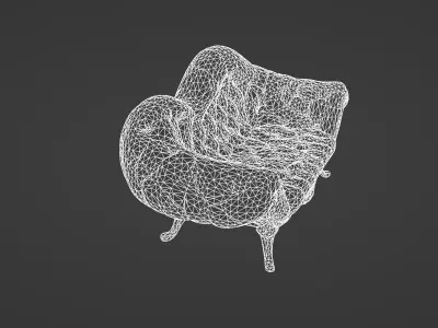 Victorian Elegance Sofa 3D model