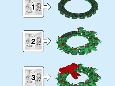 TwindBricks3D - 40426 Christmas Wreath 2-in-1 3D print model
