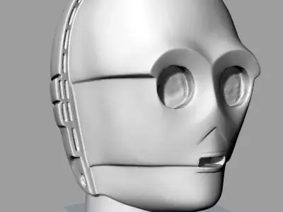 C3PO 3D scan Head Free 3D print model