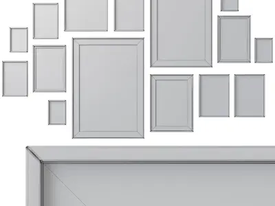 Photo Frames Set  90 3D model