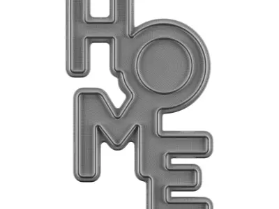 Home Neon Sign 3D model