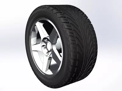 Wheel for scale model of sportcar Cobra 2004 3D print model