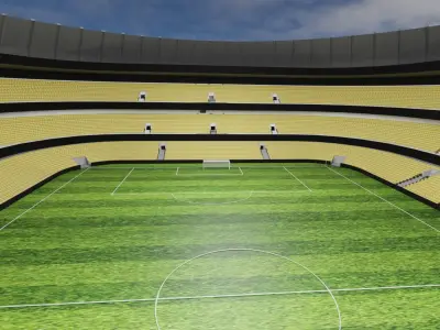 Football Stadium Low-poly 3D model