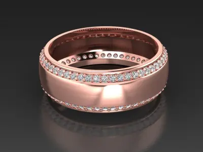 Diamond Jewelry Ring 3D print model 3D print model