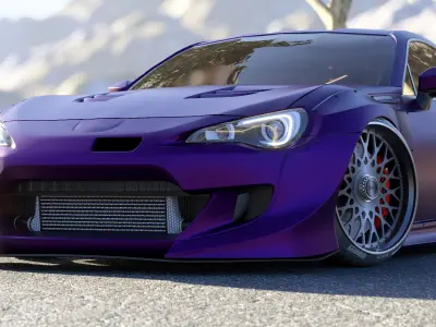 Subaru BRZ with Rocket Bunny Kit 3D model