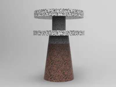 Rosa Side Table  Low-poly 3D model