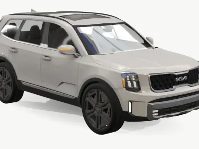 Kia Telluride 2024  Low-poly 3D model