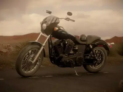 Harley Davidson Dyna from Sons of Anarchy Jax Tellers 3D model