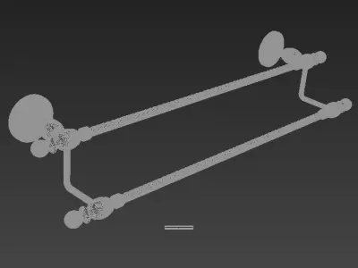 Ottoman Saffron Towel Long Double 3D model