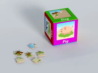 Baby Toys Set 3D model