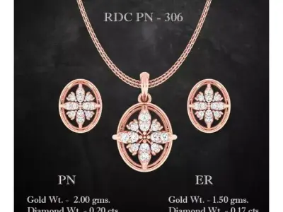 Pendant Earrings combo - 306 3D print model