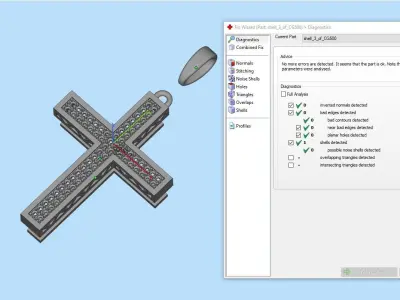 Cross with gems model 500 3D print model