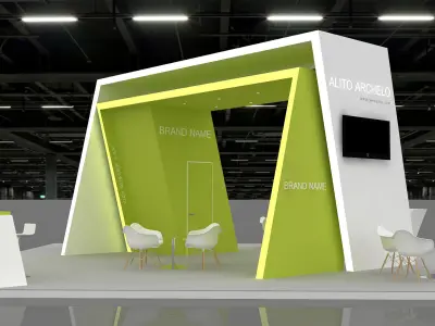 Exhibition Booth Stand stall 3D model 3D model