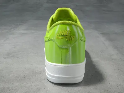 Nike Air Force 1 low  cyber green Low-poly 3D model