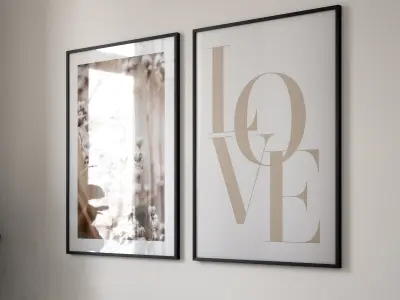 Two Posters - Love and Field 3D model