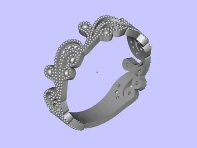 Womens Two piece solitaire ring 3D print model