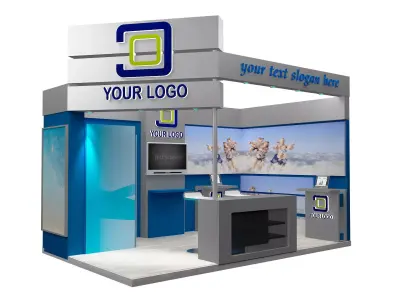 Booth Exhibition Stand a494 3D model