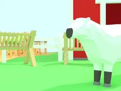 low poly farm by RICHARD HIND Free low-poly 3D model