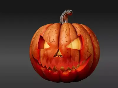 Jack o Lantern Lantern 3D Model Pumpkin Halloween  Low-poly 3D model