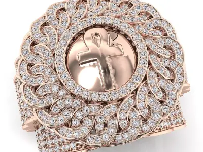 Big fancy mans ring 3D print model