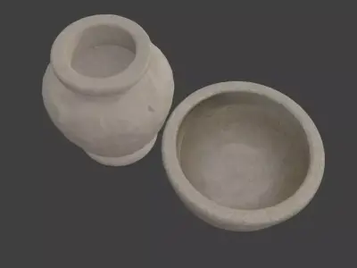 Stone vase and bowl FREE Free low-poly 3D model