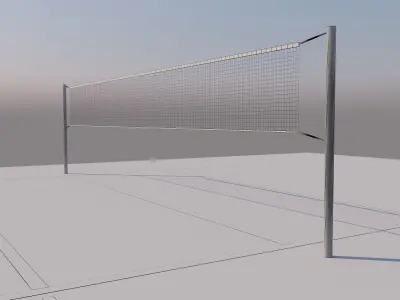 Volleyball Court Low-poly 3D model