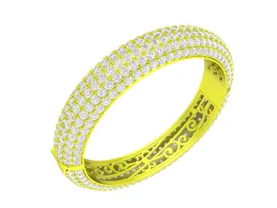 Luxury Full Pave Diamond Band Ring Design for Women 7283 3D print model